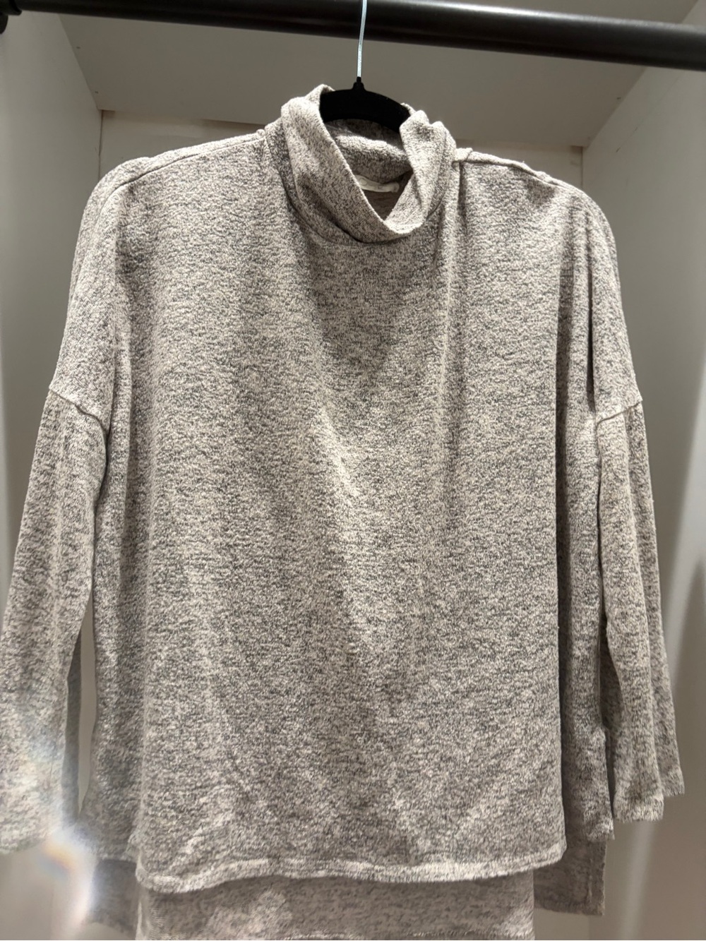 Olivia Rae Heather Gray Cowl-Neck Sweater